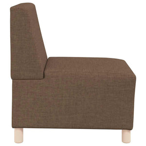Canapé modulaire sans accoudoirs Marron 55 cm Tissu