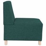 Canapé modulaire sans accoudoirs Vert foncé 55 cm Tissu