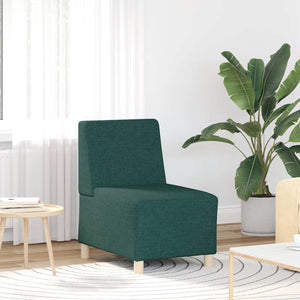 Canapé modulaire sans accoudoirs Vert foncé 55 cm Tissu