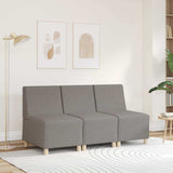 Canapé modulaire sans accoudoirs Taupe 55 cm Tissu