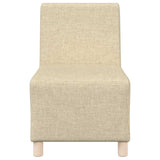 Canapé modulaire sans accoudoirs Crème 55 cm Tissu