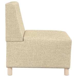 Canapé modulaire sans accoudoirs Crème 55 cm Tissu