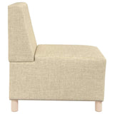 Canapé modulaire sans accoudoirs Crème 55 cm Tissu