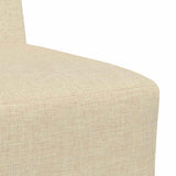 Canapé modulaire sans accoudoirs Crème 55 cm Tissu