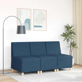 Canapé modulaire sans accoudoirs Bleu 55 cm Tissu