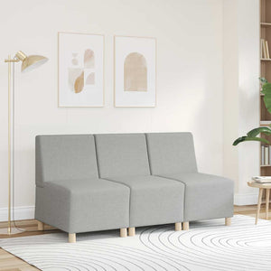 Canapé modulaire sans accoudoirs Gris nuage 55 cm Tissu
