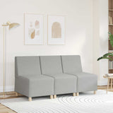 Canapé modulaire sans accoudoirs Gris nuage 55 cm Tissu