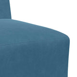 Canapé modulaire sans accoudoirs Bleu 55 cm Velours