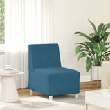 Canapé modulaire sans accoudoirs Bleu 55 cm Velours