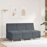 Canapé modulaire sans accoudoirs Gris foncé 55 cm Velours