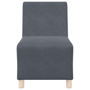 Canapé modulaire sans accoudoirs Gris foncé 55 cm Velours