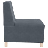 Canapé modulaire sans accoudoirs Gris foncé 55 cm Velours