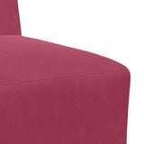 Canapé modulaire sans accoudoirs Rouge vin 55 cm Velours