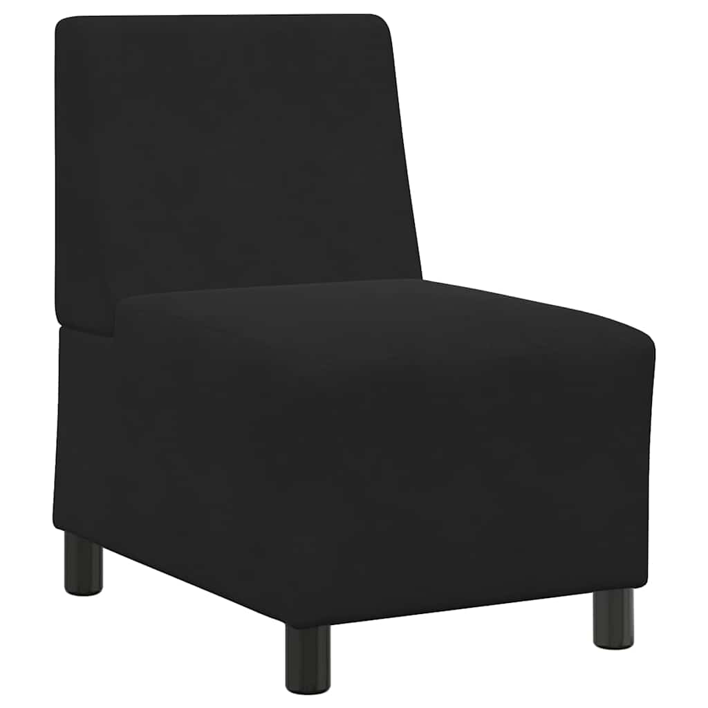Unité de Sofa Modulaire Sans Accoudoirs Noir 55 x 74 x 82 cm