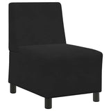 Unité de Sofa Modulaire Sans Accoudoirs Noir 55 x 74 x 82 cm