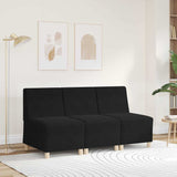 Unité de Sofa Modulaire Sans Accoudoirs Noir 55 x 74 x 82 cm
