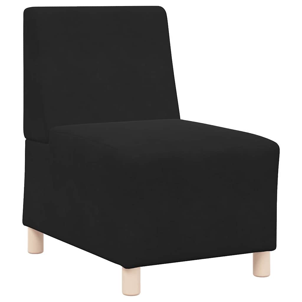 Unité de Sofa Modulaire Sans Accoudoirs Noir 55 x 74 x 82 cm