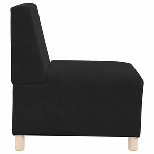 Unité de Sofa Modulaire Sans Accoudoirs Noir 55 x 74 x 82 cm
