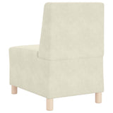 Canapé modulaire sans accoudoirs Crème 55 cm Velours
