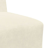 Canapé modulaire sans accoudoirs Crème 55 cm Velours