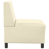 Unité de Sofa Modulaire Sans Accoudoirs Crème 55 x 74 x 82 cm