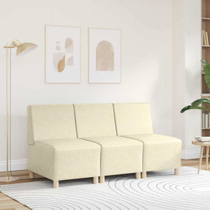 Unité de Sofa Modulaire Sans Accoudoirs Crème 55 x 74 x 82 cm