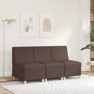 Canapé modulaire sans accoudoirs Marron 55 cm Similicuir