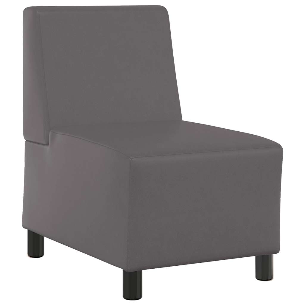 Unité de Sofa Modulaire Sans Accoudoirs Gris 55 x 74 x 82 cm