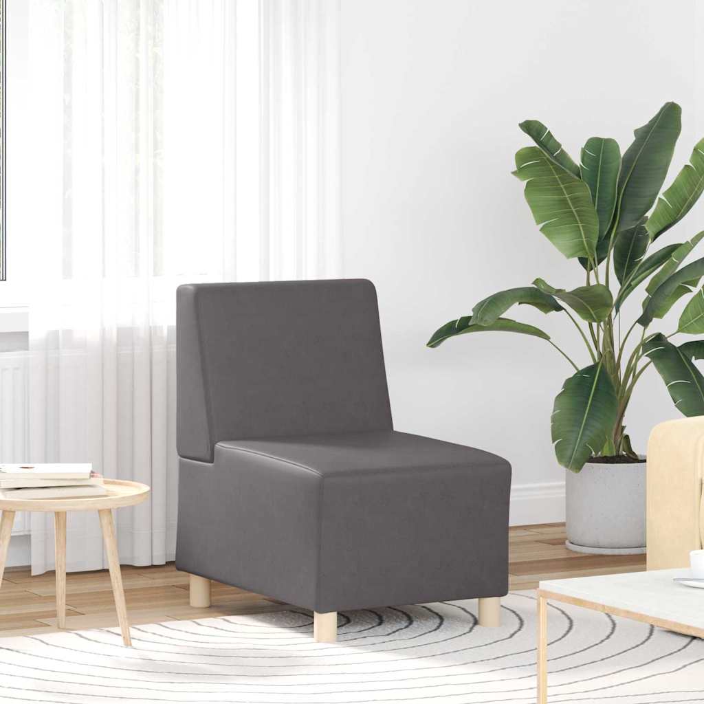 Unité de Sofa Modulaire Sans Accoudoirs Gris 55 x 74 x 82 cm