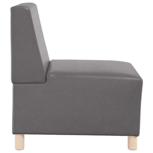 Unité de Sofa Modulaire Sans Accoudoirs Gris 55 x 74 x 82 cm