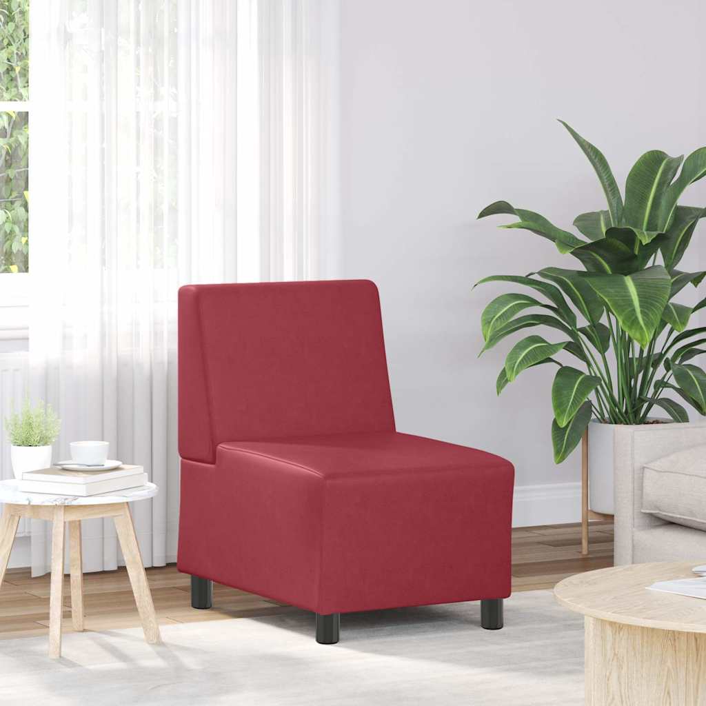 Unité de Sofa Modulaire Sans Accoudoirs Bordeaux