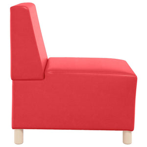 Unité de Sofa Modulaire Sans Accoudoirs Rouge 55 x 74 x 82 cm