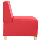 Unité de Sofa Modulaire Sans Accoudoirs Rouge 55 x 74 x 82 cm