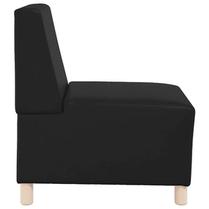 Unité de Sofa Modulaire Sans Accoudoirs Noir 55 x 74 x 82 cm