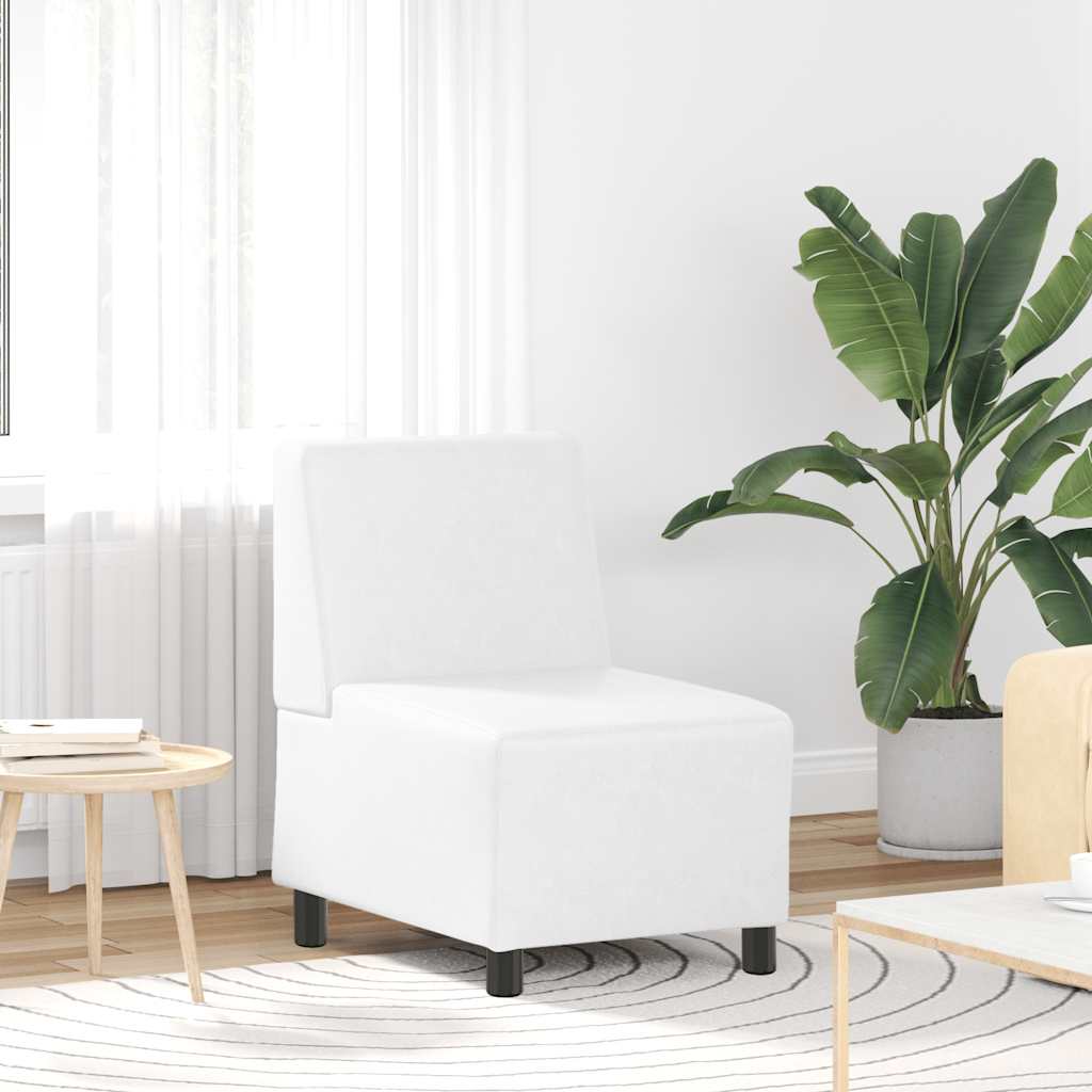 Unité de Sofa Modulaire Sans Accoudoirs Blanc 55 x 74 x 82 cm
