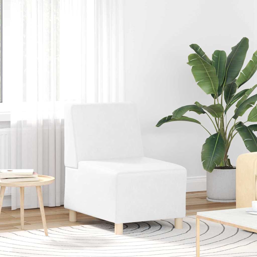 Unité de Sofa Modulaire Sans Accoudoirs Blanc 55 x 74 x 82 cm