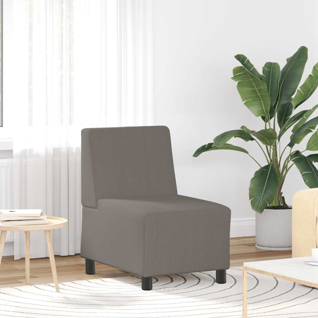 Unité de Sofa Modulaire Sans Accoudoirs Gris clair