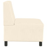 Unité de Sofa Modulaire Sans Accoudoirs Crème 55 x 74 x 82 cm