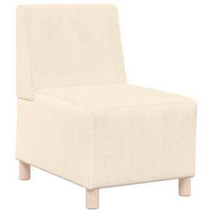 Unité de Sofa Modulaire Sans Accoudoirs Crème 55 x 74 x 82 cm