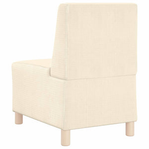 Unité de Sofa Modulaire Sans Accoudoirs Crème 55 x 74 x 82 cm