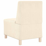 Unité de Sofa Modulaire Sans Accoudoirs Crème 55 x 74 x 82 cm