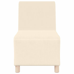Unité de Sofa Modulaire Sans Accoudoirs Crème 55 x 74 x 82 cm