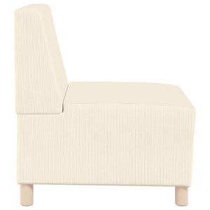 Unité de Sofa Modulaire Sans Accoudoirs Crème 55 x 74 x 82 cm