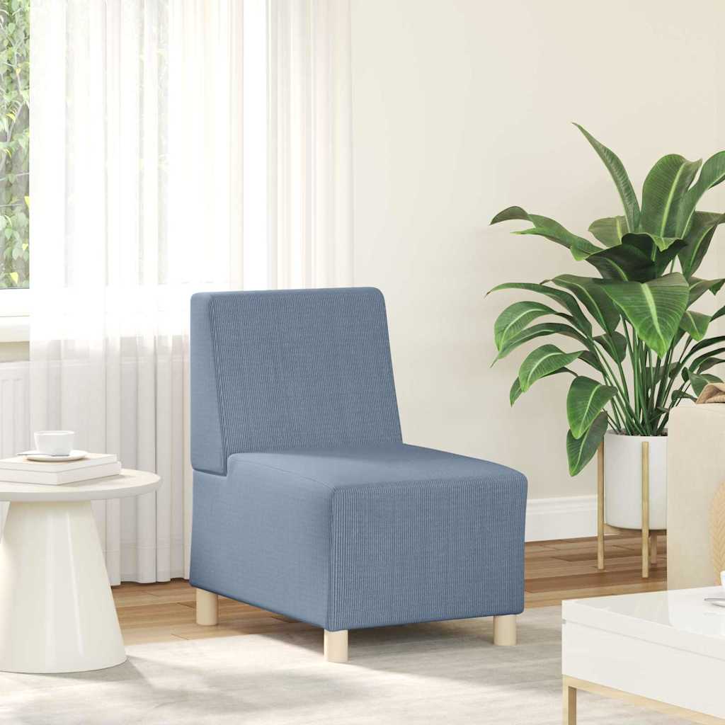 Unité de Sofa Modulaire Sans Accoudoirs Bleu 55 x 74 x 82 cm