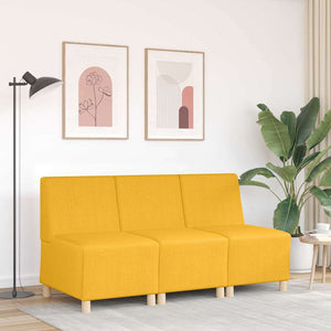 Unité de Sofa Modulaire Sans Accoudoirs Jaune clair