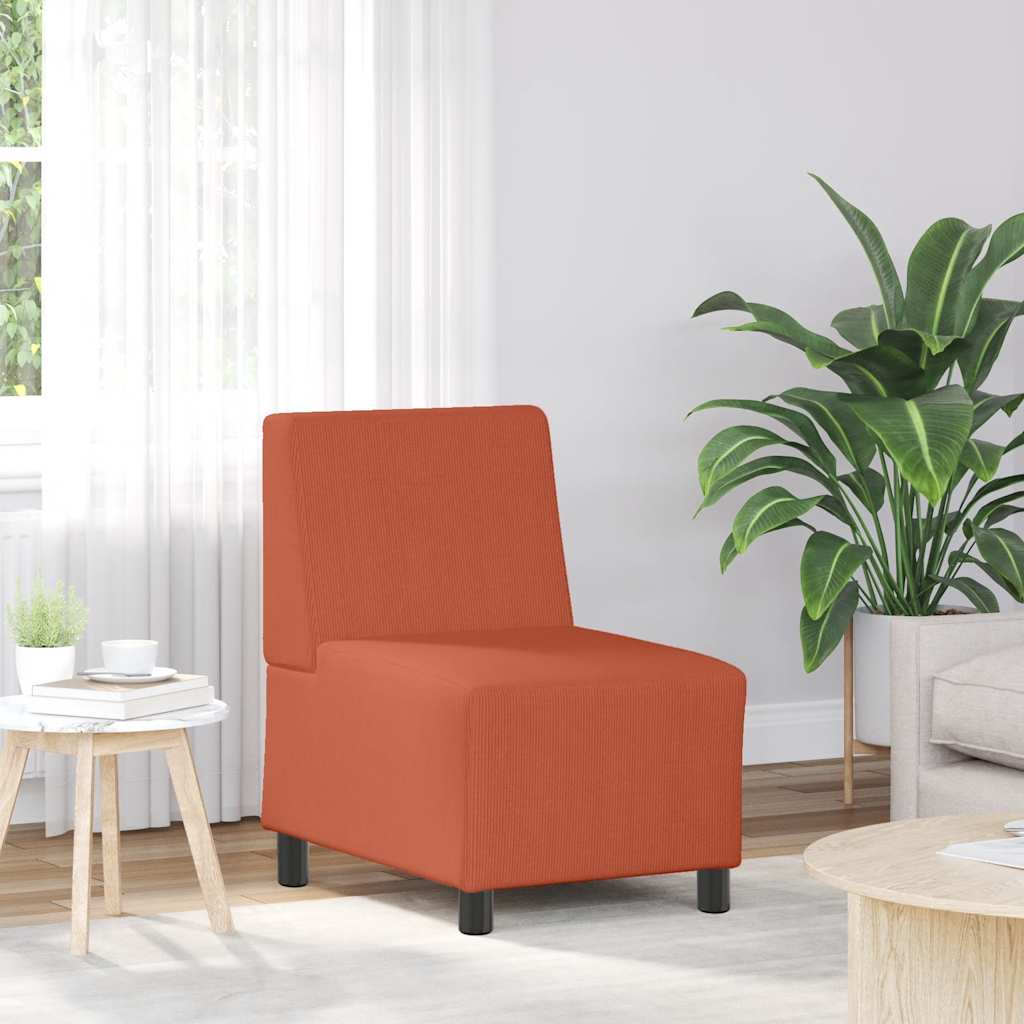 Unité de Sofa Modulaire Sans Accoudoirs Orange 55 x 74 x 82 cm