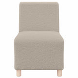 Canapé modulaire sans accoudoirs Gris clair 55 cm Tissu imitation laine bouclée