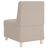 Canapé modulaire sans accoudoirs Gris clair 55 cm Tissu imitation laine bouclée