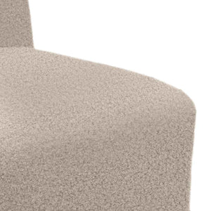 Canapé modulaire sans accoudoirs Gris clair 55 cm Tissu imitation laine bouclée