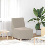 Canapé modulaire sans accoudoirs Gris clair 55 cm Tissu imitation laine bouclée